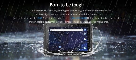 Tablets Robusto Prático? EM-R16 All-Day Battery Endurance