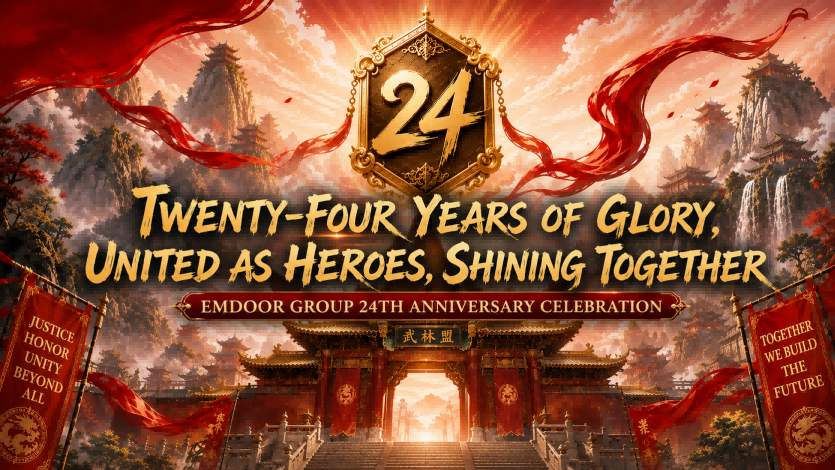 Emdoor Group faz 24 anos: uma celebração do aniversário com tema Wuxia