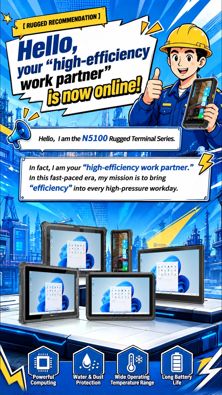 Uma plataforma, vários fatores de forma: Emdoor Intel N5100 Rugged Terminal Series