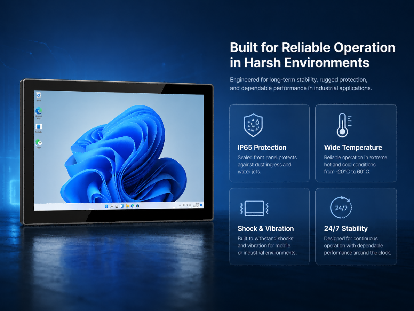 PC industrial do painel integrated rugged device design