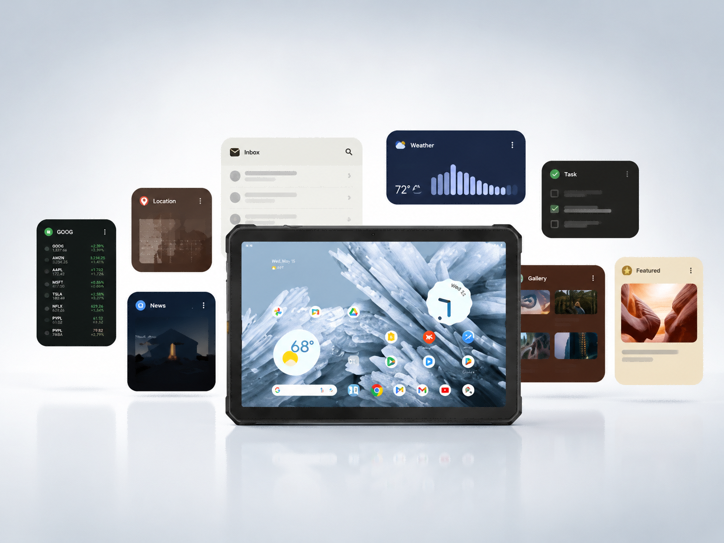 Exterior robusto integrated rugged device design