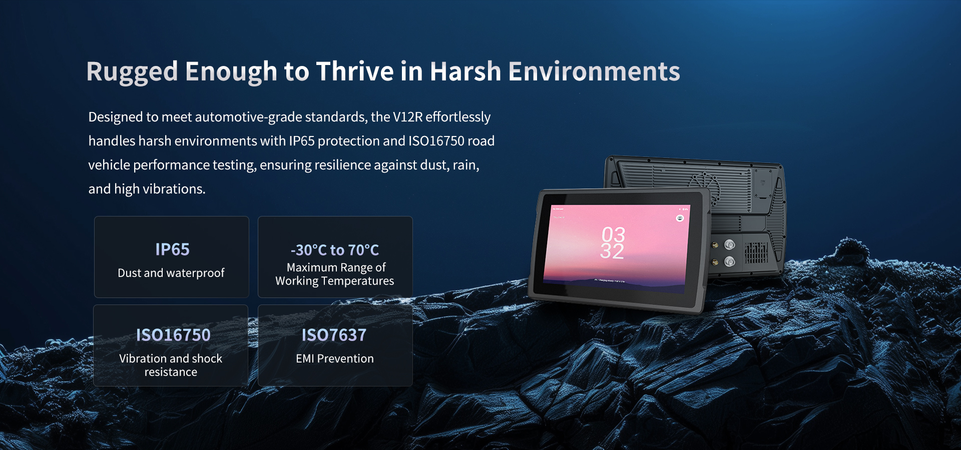 Military-Grade Anti-Vibration and Ultra-Wide Temperature Design Military-Grade Anti-Vibration and Ultra-Wide Temperature Design