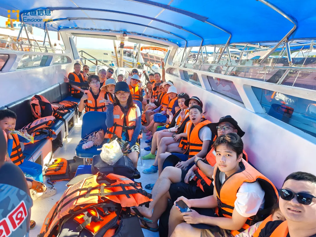 Team enjoying water sports