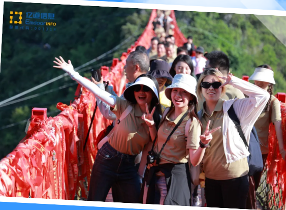 Emdoor team heading to Ruyi Peak in Yangshuo