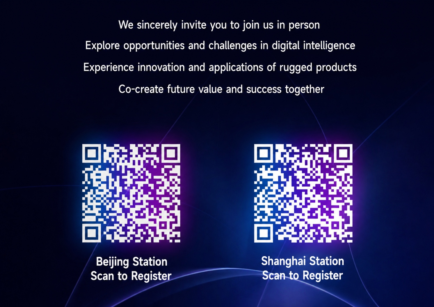 Conferência Parceiros Emdoor 2026 registration QR codes for Beijing and Shanghai