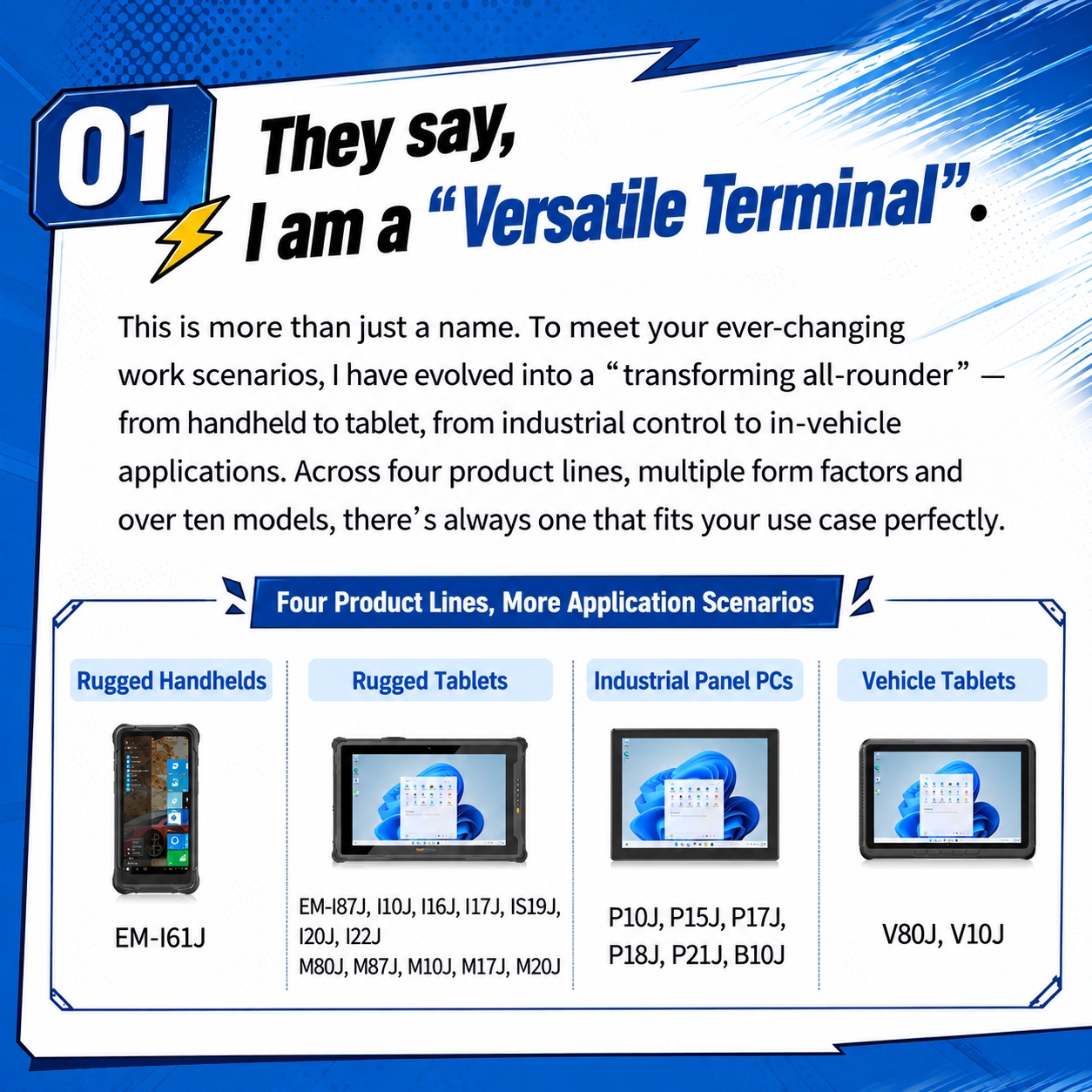 N5100 rugged terminal series with four product lines and multiple fOum factOus