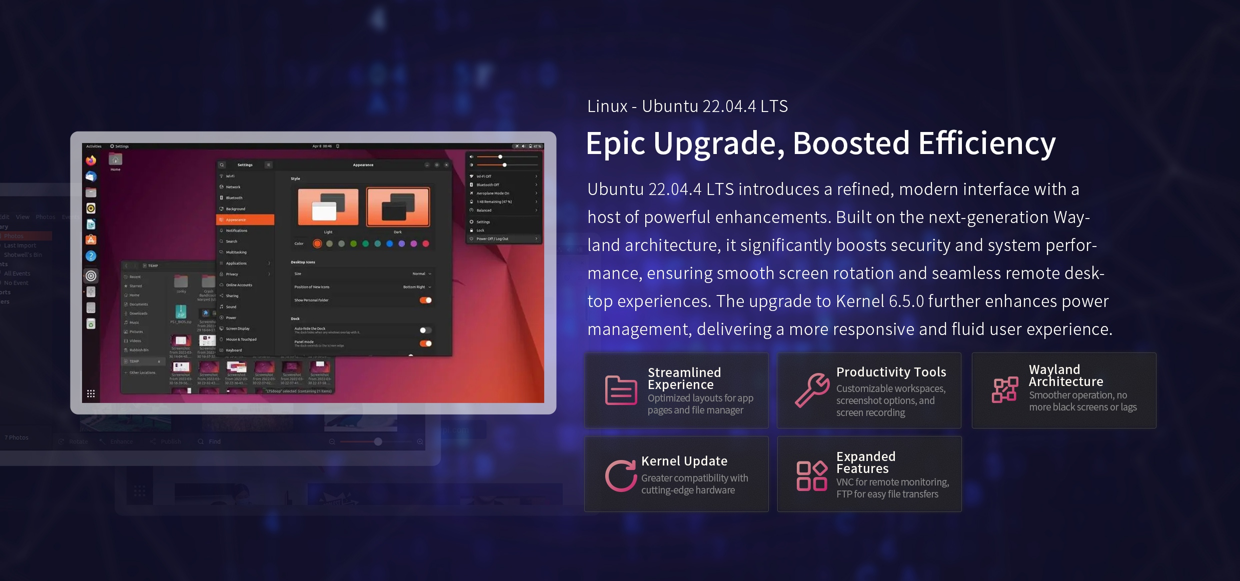 Linux - Ubuntu 22.04.4 LTS Epic Upgrade, Boosted Efficiency