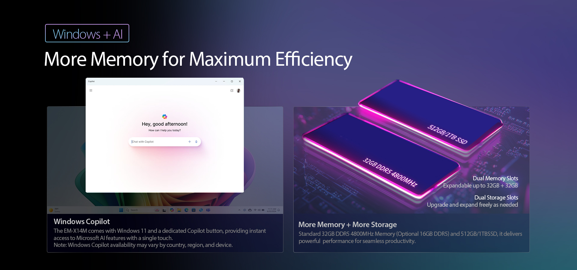 Windows + AI-More Memory for Maximum Effciency