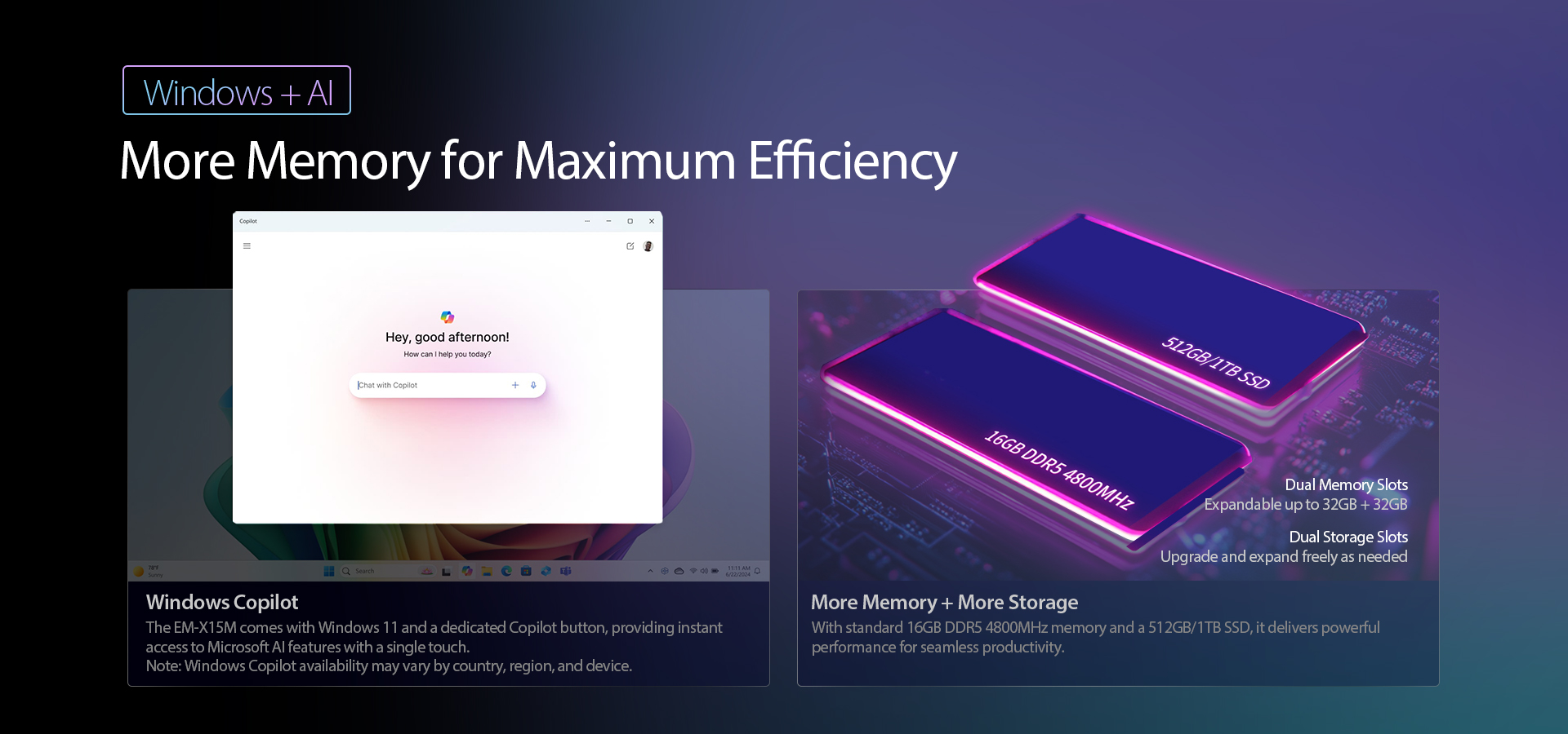 Windows + AI More Memory for Maximum Effciency