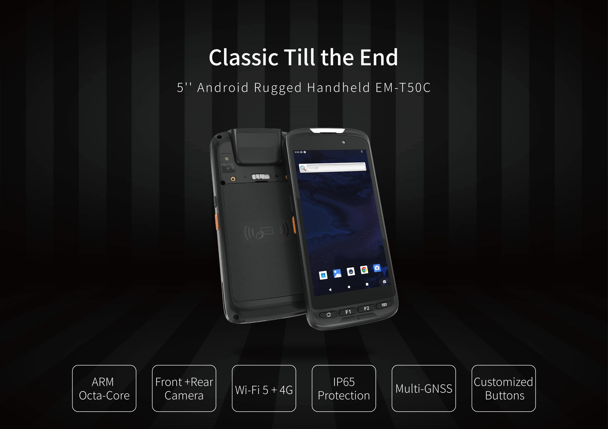 Classic Till the End 5''Android Rugged Handheld EM-T50C