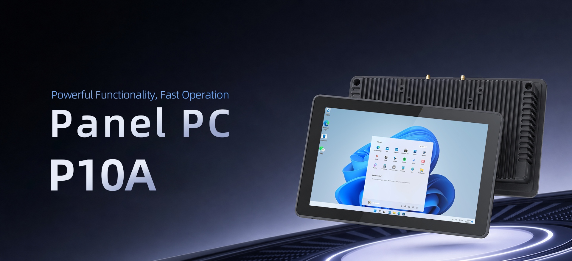 P10A 10.1-inch Windows industrial panel PC with Intel Core i5-1235U and fanless design