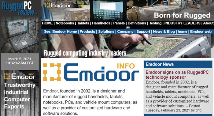 Emdoor assina como patrocinador robusto da tecnologia de PC