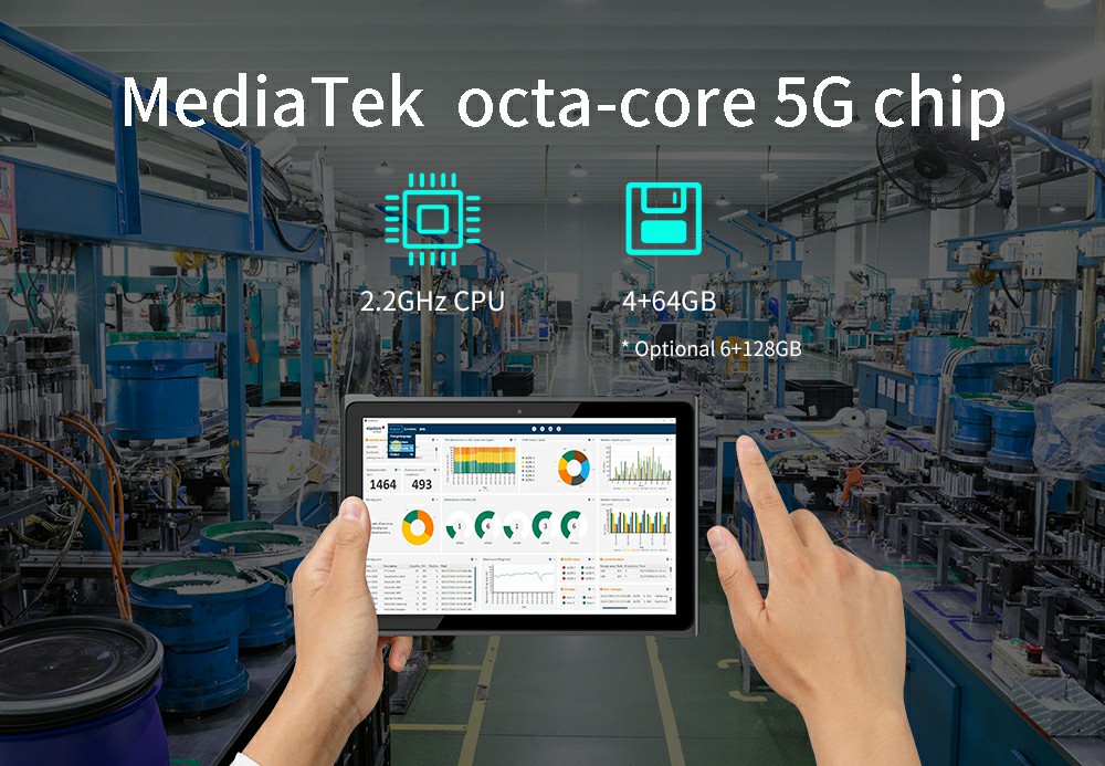 10,1 polegadas Android 11 Media Tek Octa-core CPU Dual 5G EM-T195