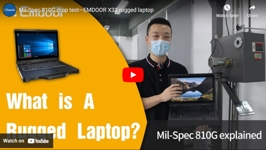 Mil-Spec 810G teste de queda-EMDOOR X33 laptop robusto