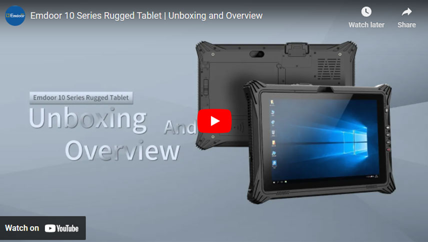 Tablet robusto da série Emdoor 10 | Unboxing e visão geral